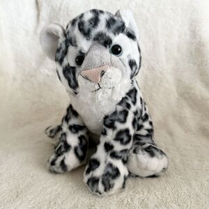 Aurora World Destination Nation White Snow Leopard Cat Plush 10” Stuffed Animal